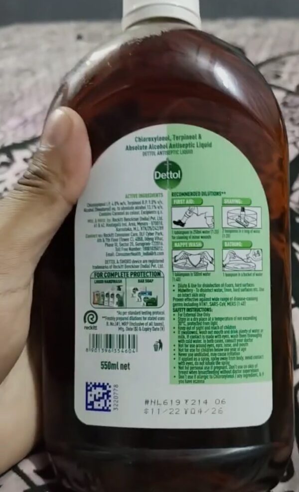 Dettol antiseptic liquid 550 ml