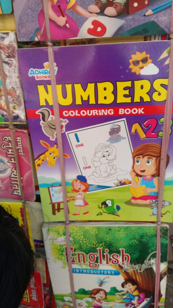 numbers colouring book